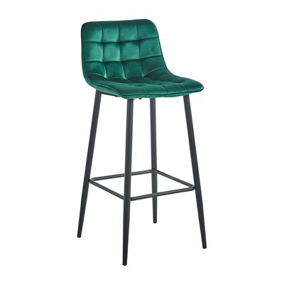 Dark Grey Leather Bar Stools