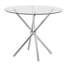 Mesa de jantar redonda de vidro